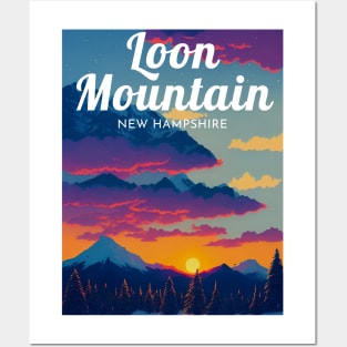 Loon Mountain New Hampshire United States ski Posters and Art